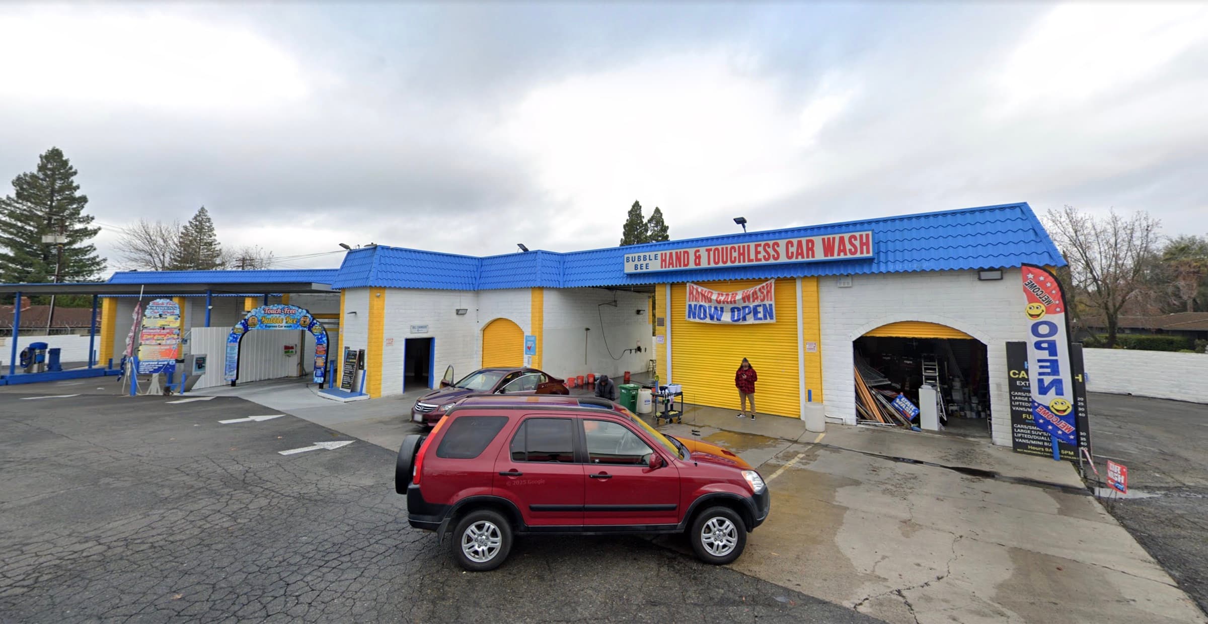 BubbleBee touchless express car wash arch at the Citrus Heights location